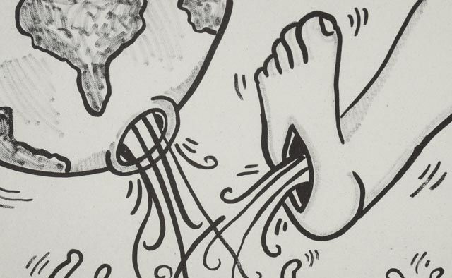 Keith Haring Limited Edition Print from the 1990 Publication "Against All Odds: 20 Drawings - Oct. 3 1989"