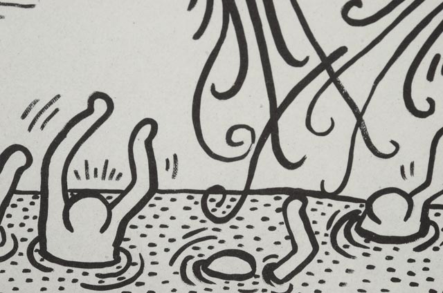 Keith Haring Limited Edition Print from the 1990 Publication "Against All Odds: 20 Drawings - Oct. 3 1989"