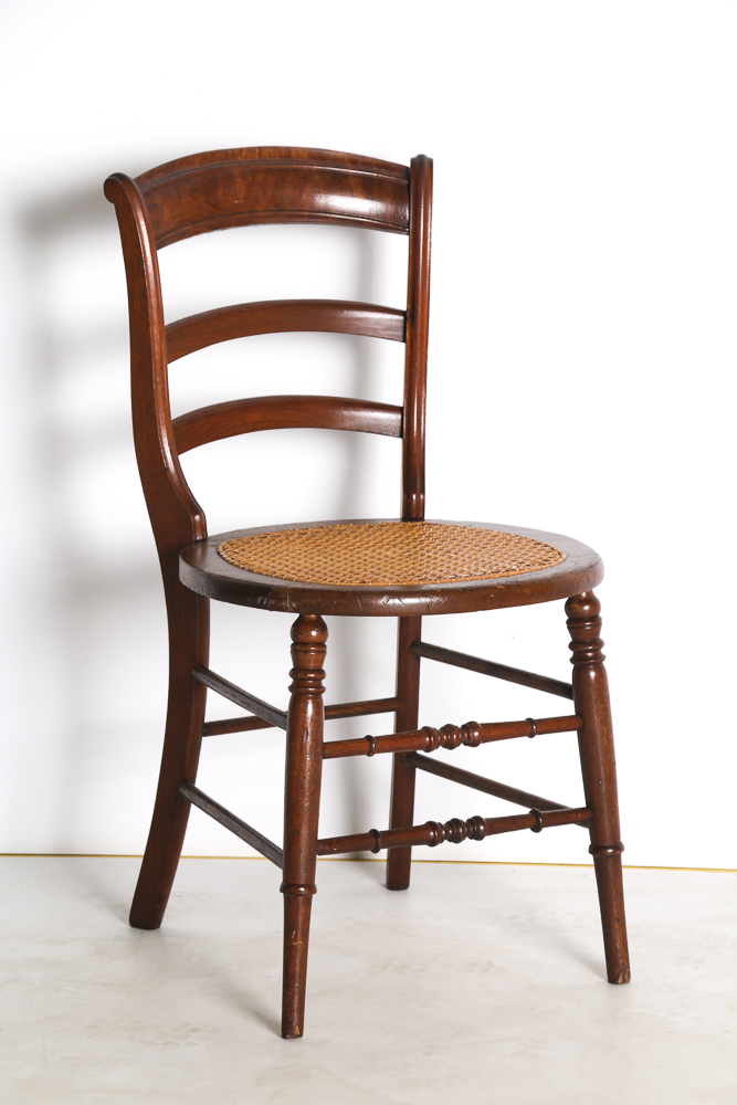 Ladder Back Chair with Cane Seat