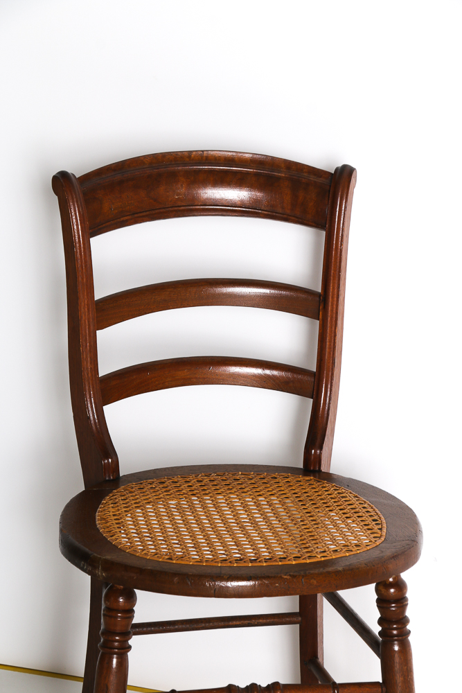 Ladder Back Chair with Cane Seat