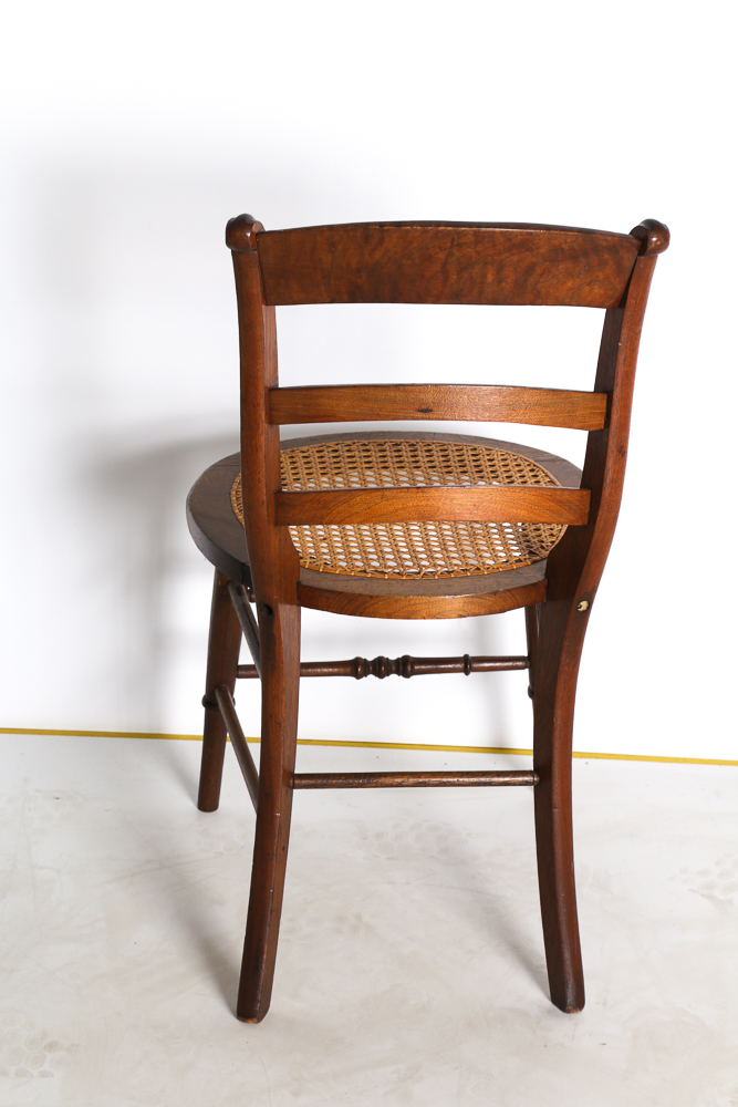 Ladder Back Chair with Cane Seat