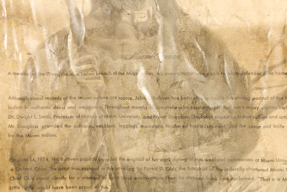 John A. Ruthven Offset Lithograph "Miami Indian"