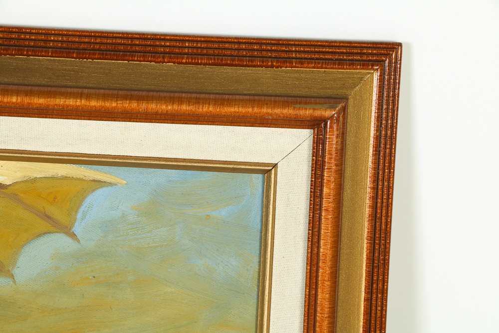 Tyler Impressionist Oil on Canvas of Paddling at the Beach