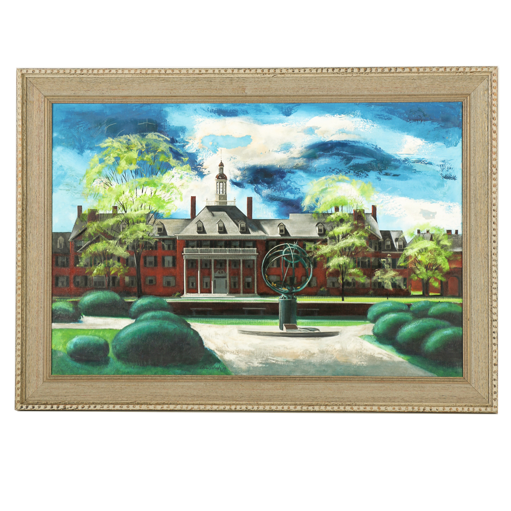 Edwin Fulwider Acyrlic of Miami University's MacCracken Hall