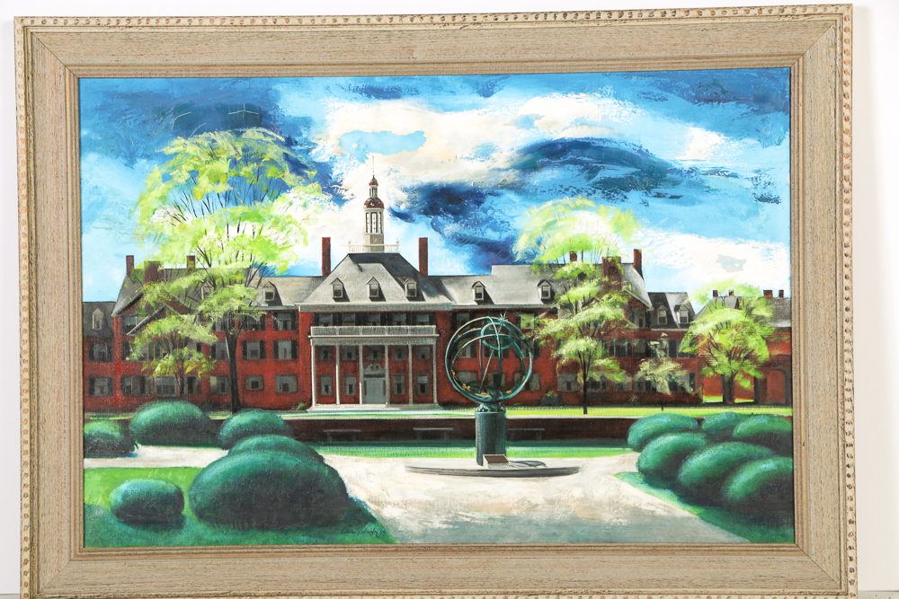 Edwin Fulwider Acyrlic of Miami University's MacCracken Hall