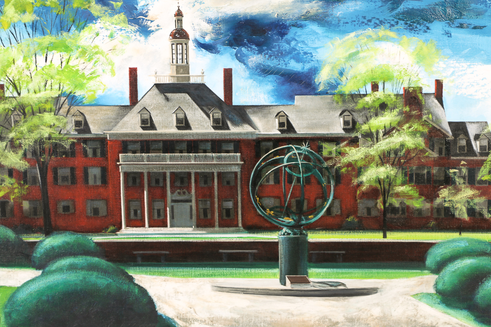 Edwin Fulwider Acyrlic of Miami University's MacCracken Hall