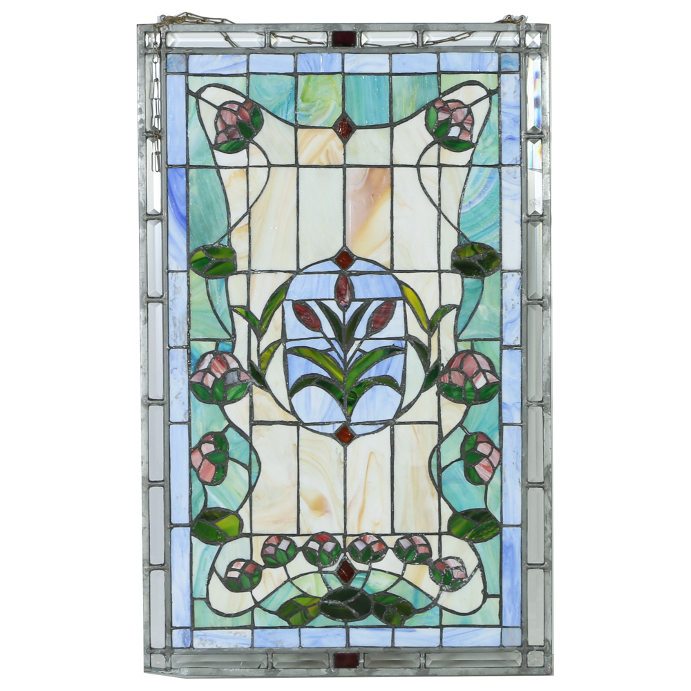 Repurposed Stained Glass  Wall Hanging
