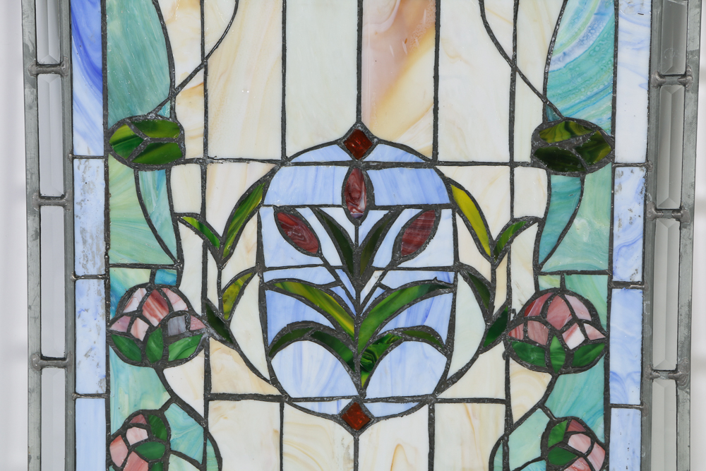 Repurposed Stained Glass  Wall Hanging