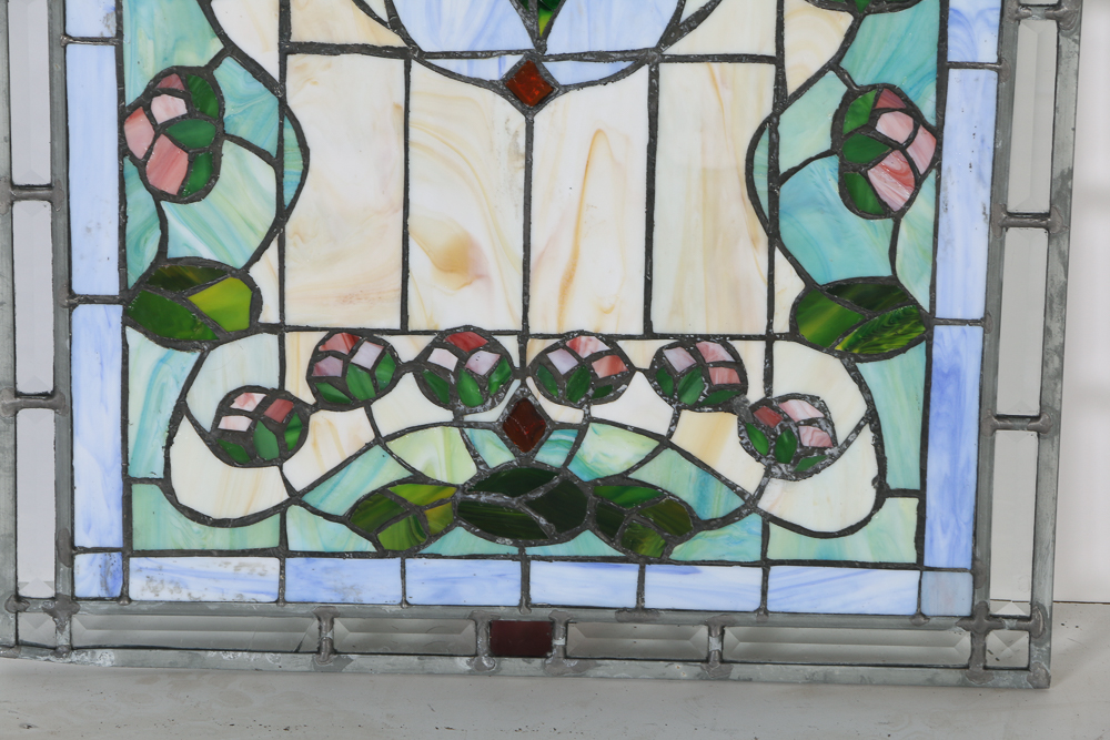 Repurposed Stained Glass  Wall Hanging