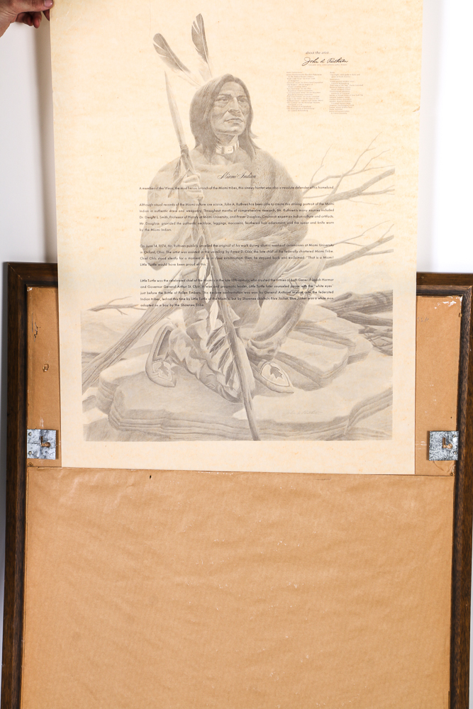 John A Ruthven Signed Lithograph "Miami Indian"