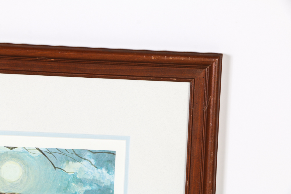 John A Ruthven Signed Limited Edition Lithograph "Moonlight Watch"