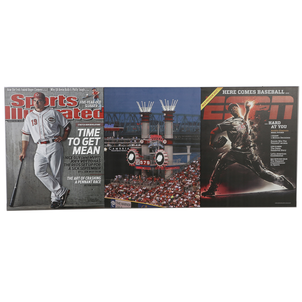 Three Cincinnati Reds Cork Board Posters