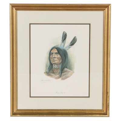 John A. Ruthven Limited Edition Lithograph "Miami Indian II"