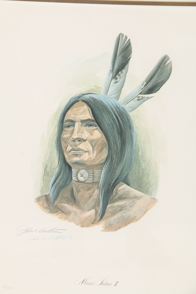 John A. Ruthven Limited Edition Lithograph "Miami Indian II"