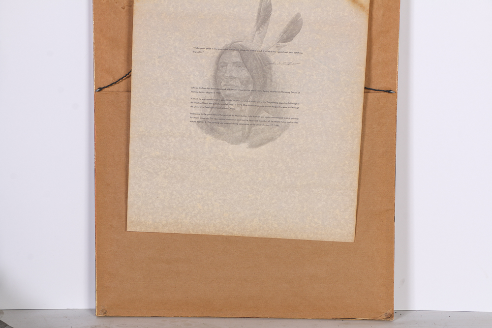 John A. Ruthven Limited Edition Lithograph "Miami Indian II"