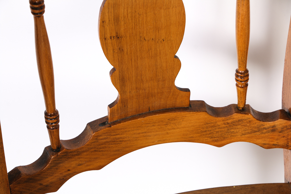 Wooden Chair with a Cane Webbed Seat