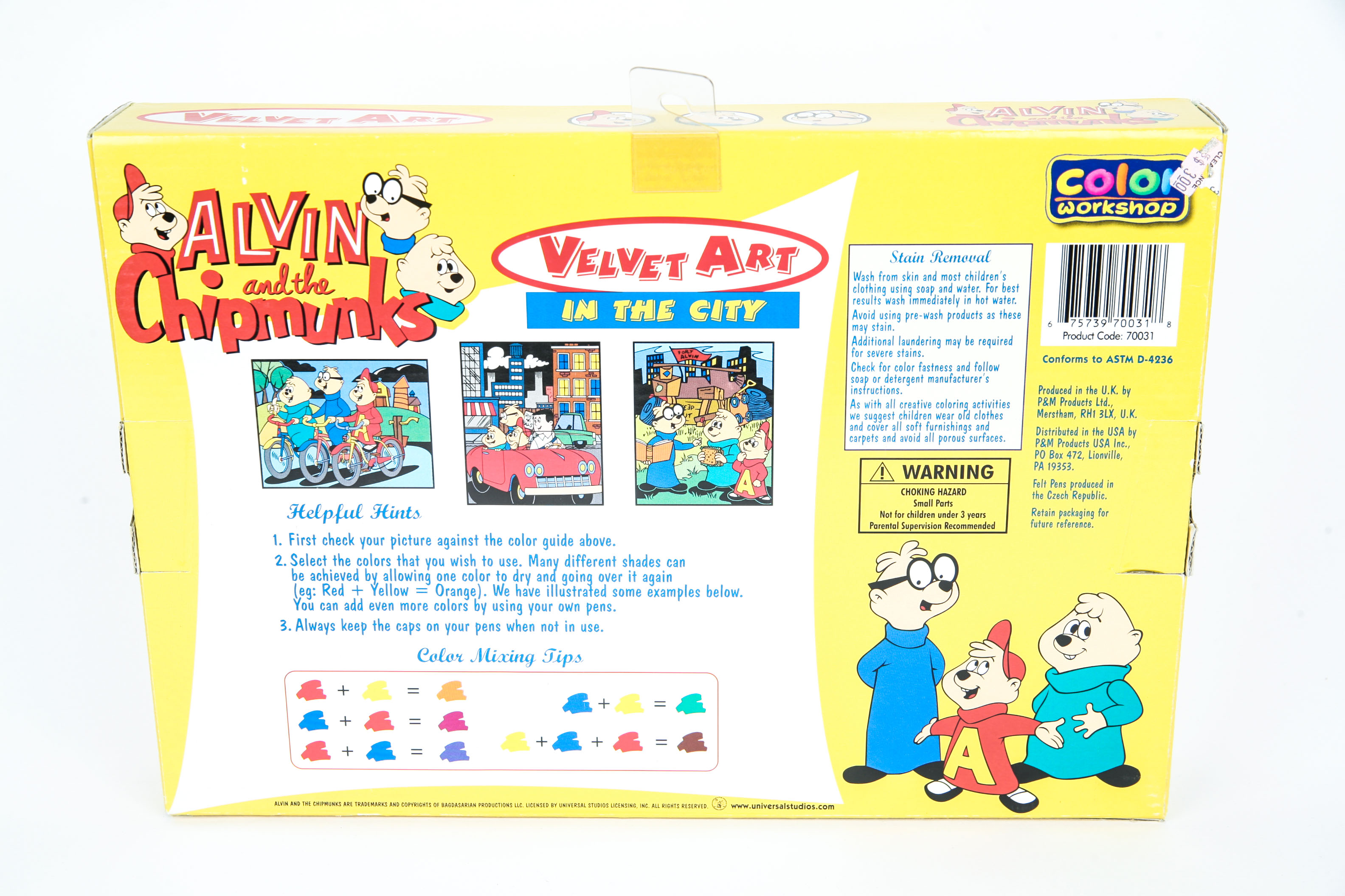 Alvin the Chipmunk and Woody Woodpecker Glasses and Velvet Art