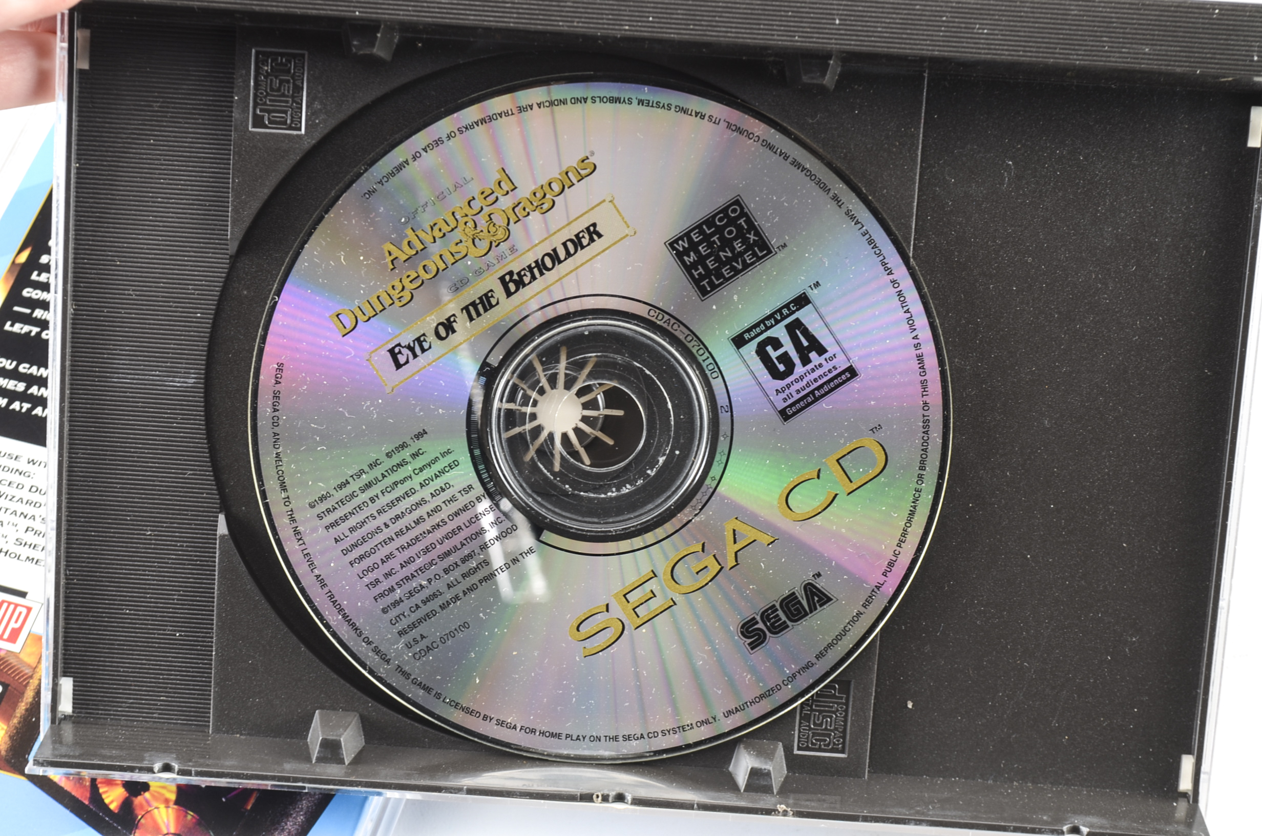 Sega Saturn Game Console with "Eye of the Beholder"