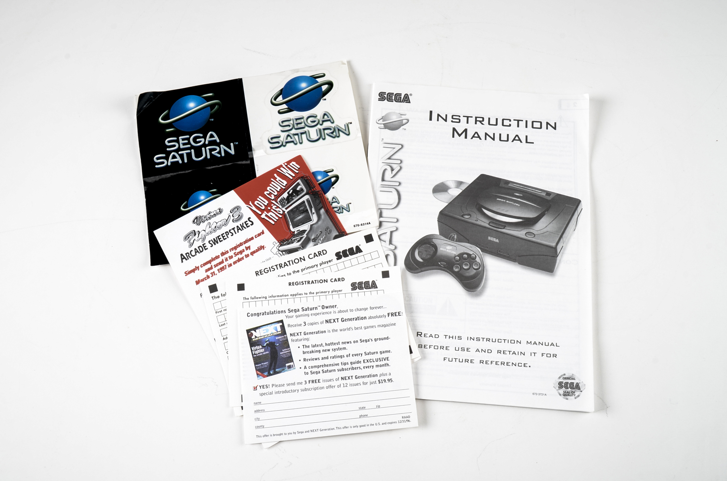 Sega Saturn Game Console with "Eye of the Beholder"