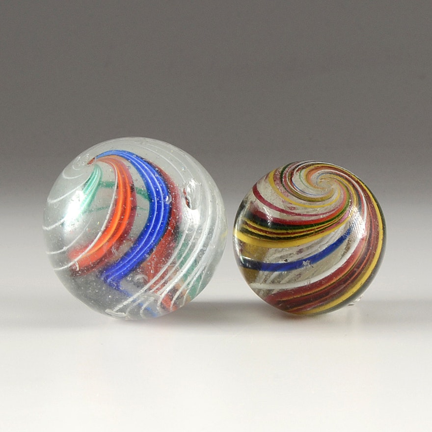 Vintage Large Swirl Marbles