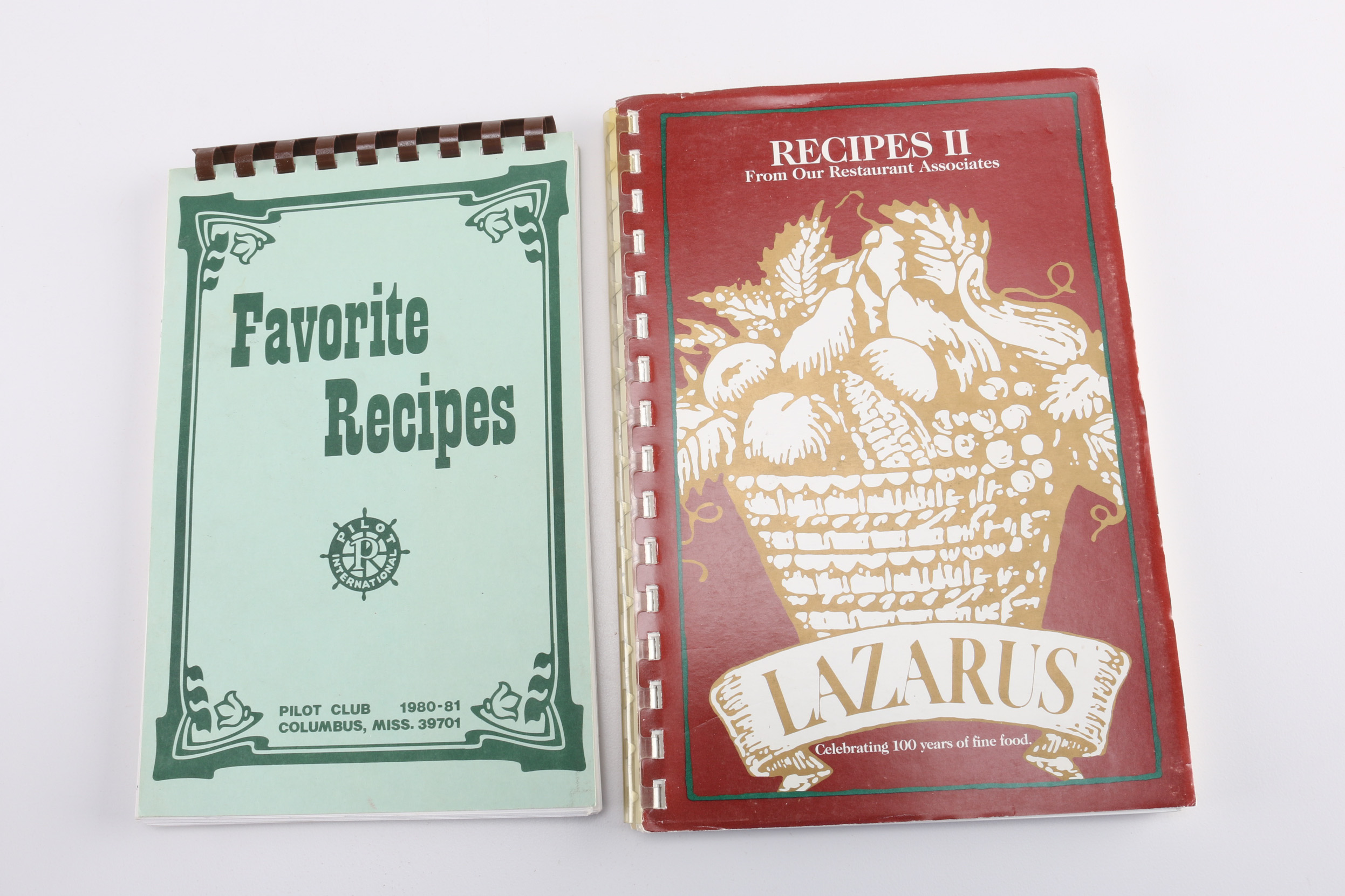 Seven Vintage Self-Assembled Cookbooks