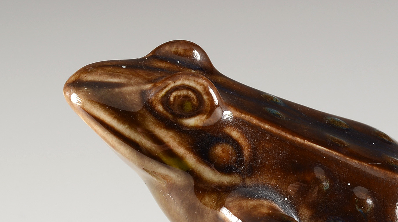 Rookwood Pottery Signed "Sara Sax" Frog Flower Holder