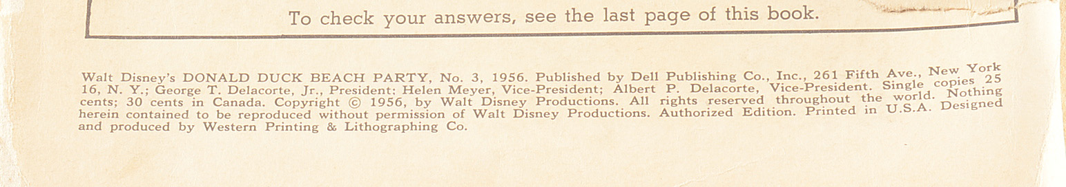 1956 "Donald Duck Beach Party" #3