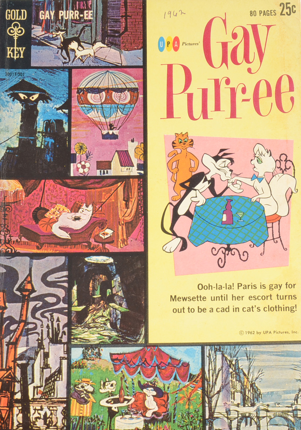 Three 1960s Vintage Gold Key Comics - Doc Savage, Flash Gordon, Gay Purr-ee