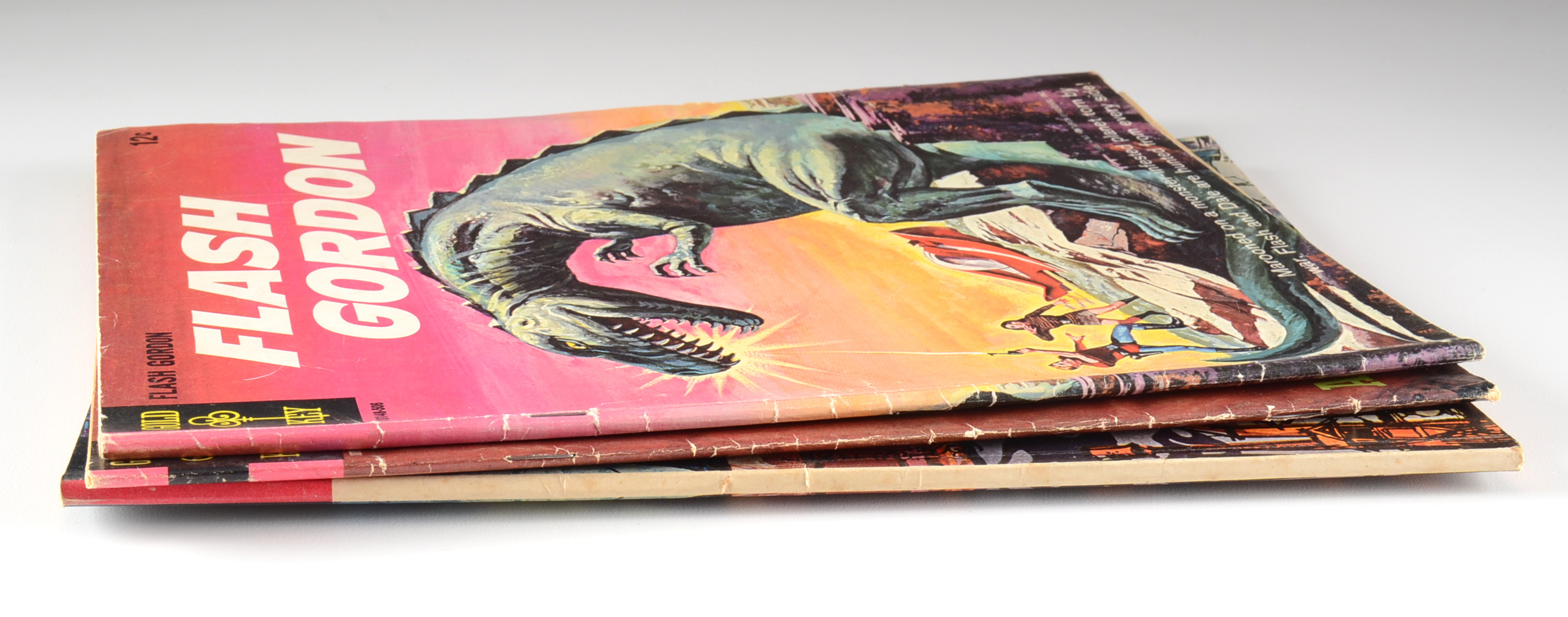 Three 1960s Vintage Gold Key Comics - Doc Savage, Flash Gordon, Gay Purr-ee