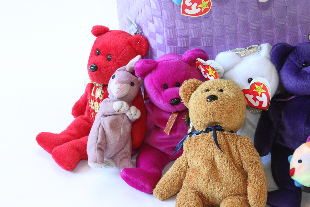 Beanie Babies Including Patti the Platypus and the Princess Diana Bear