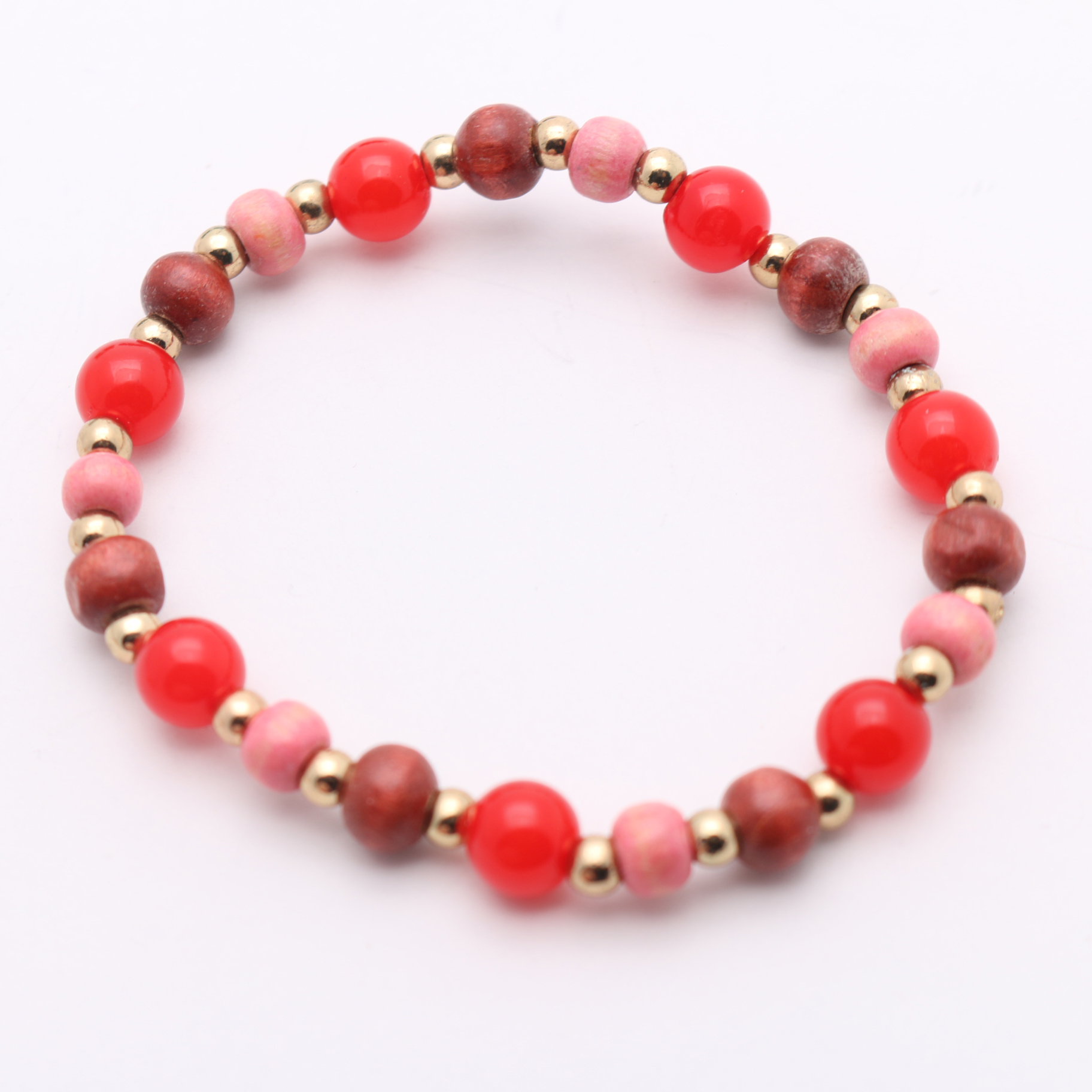 Glass, Shell, and Nut Bracelets