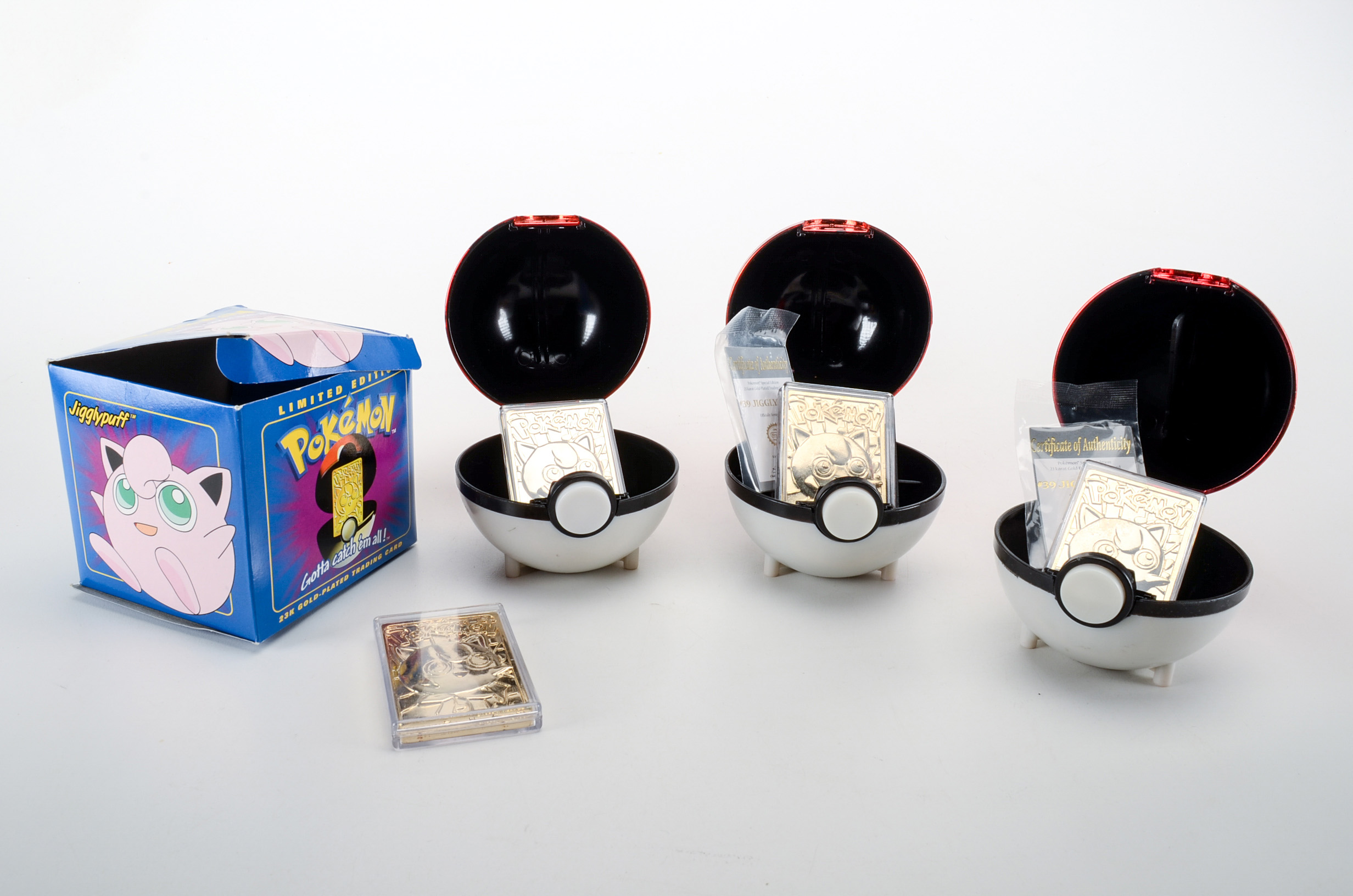 Collection of Limited Edition 23K Gold Plated Pokemon Trading Cards