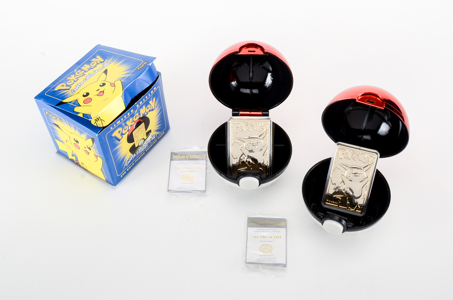 Collection of Limited Edition 23K Gold Plated Pokemon Trading Cards