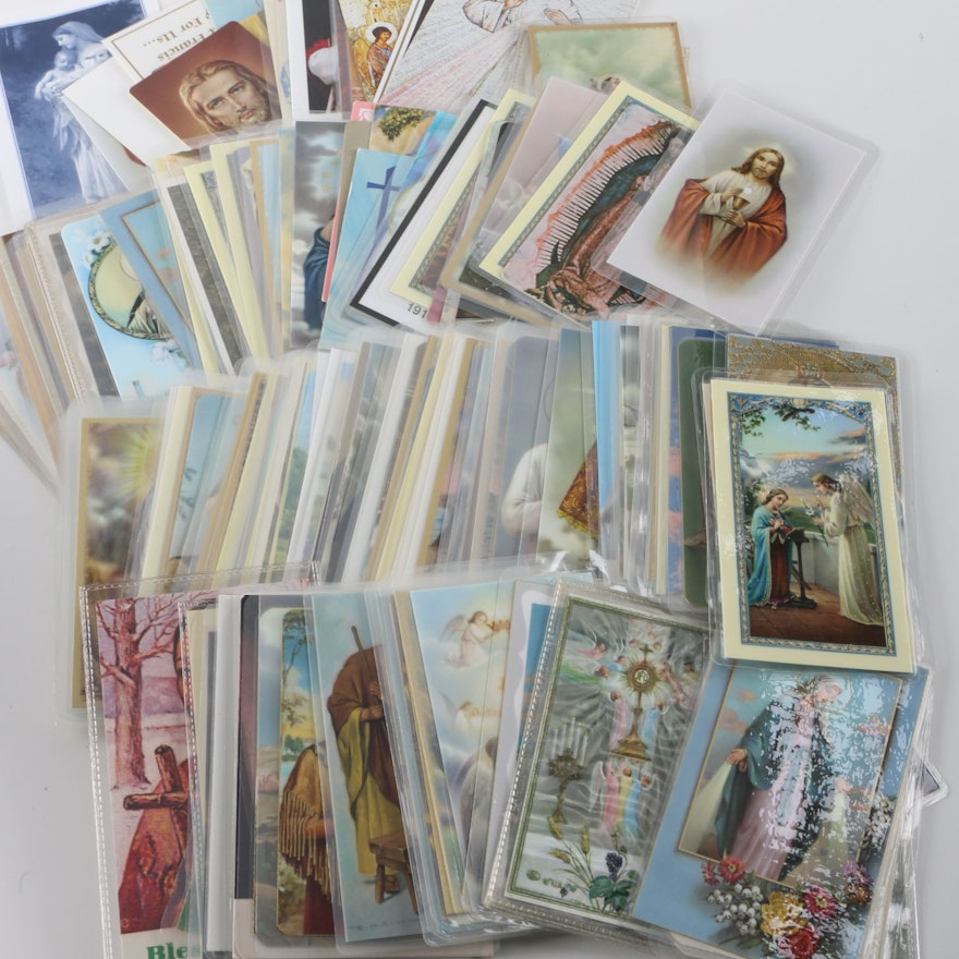 Large Collection Catholic Saint Prayer Cards