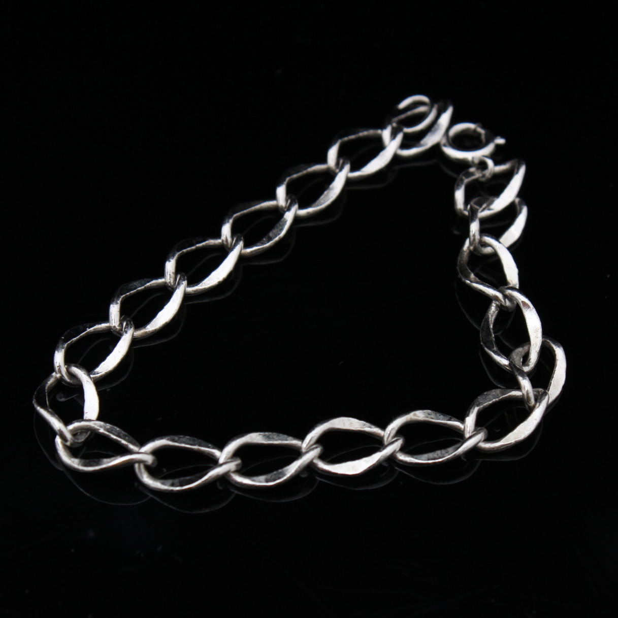 Sterling Silver Link Bracelet and Charms