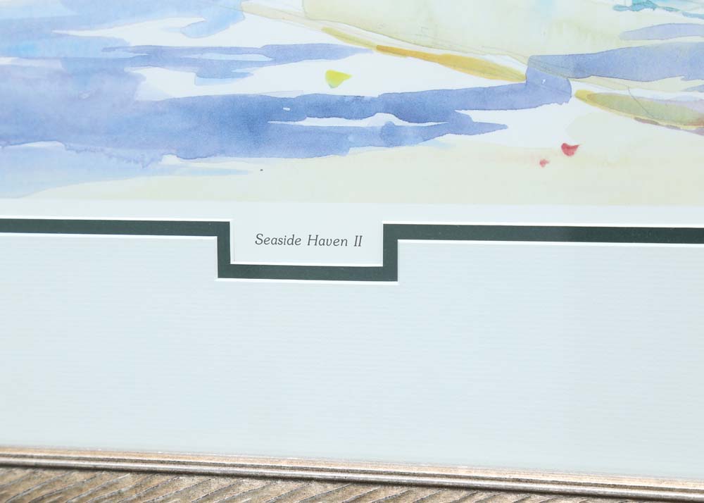 Betty Anglin Smith "Seaside Haven II" Signed Offset Lithograph