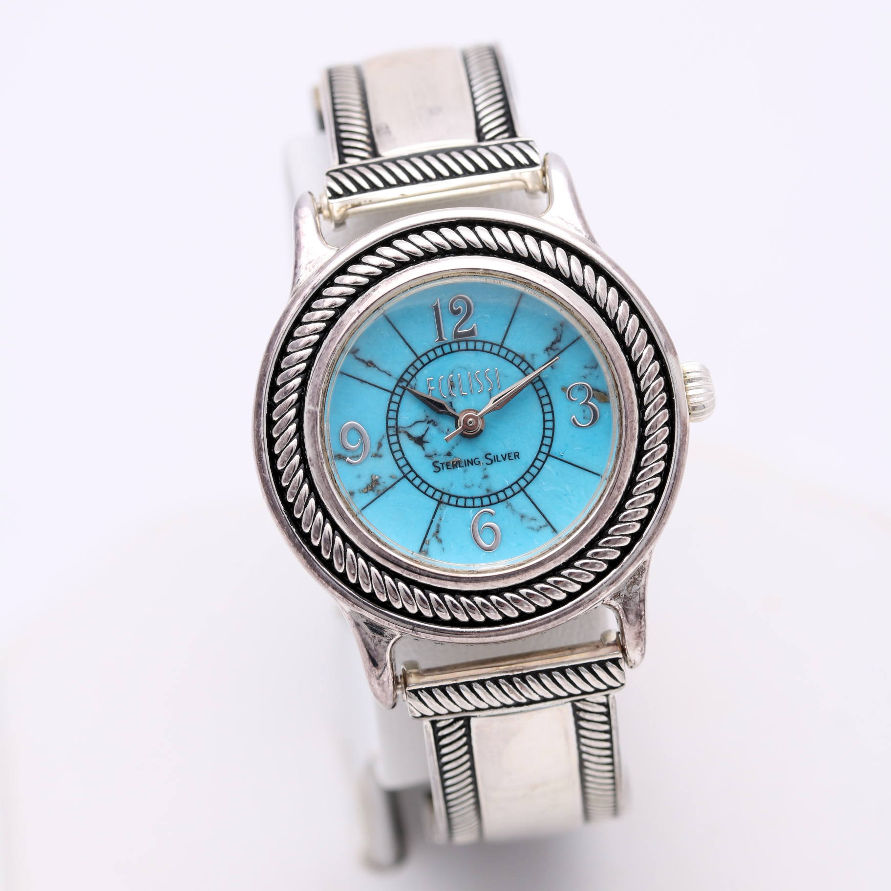 Ecclissi Sterling Silver and Stainless Steel Women's Watch