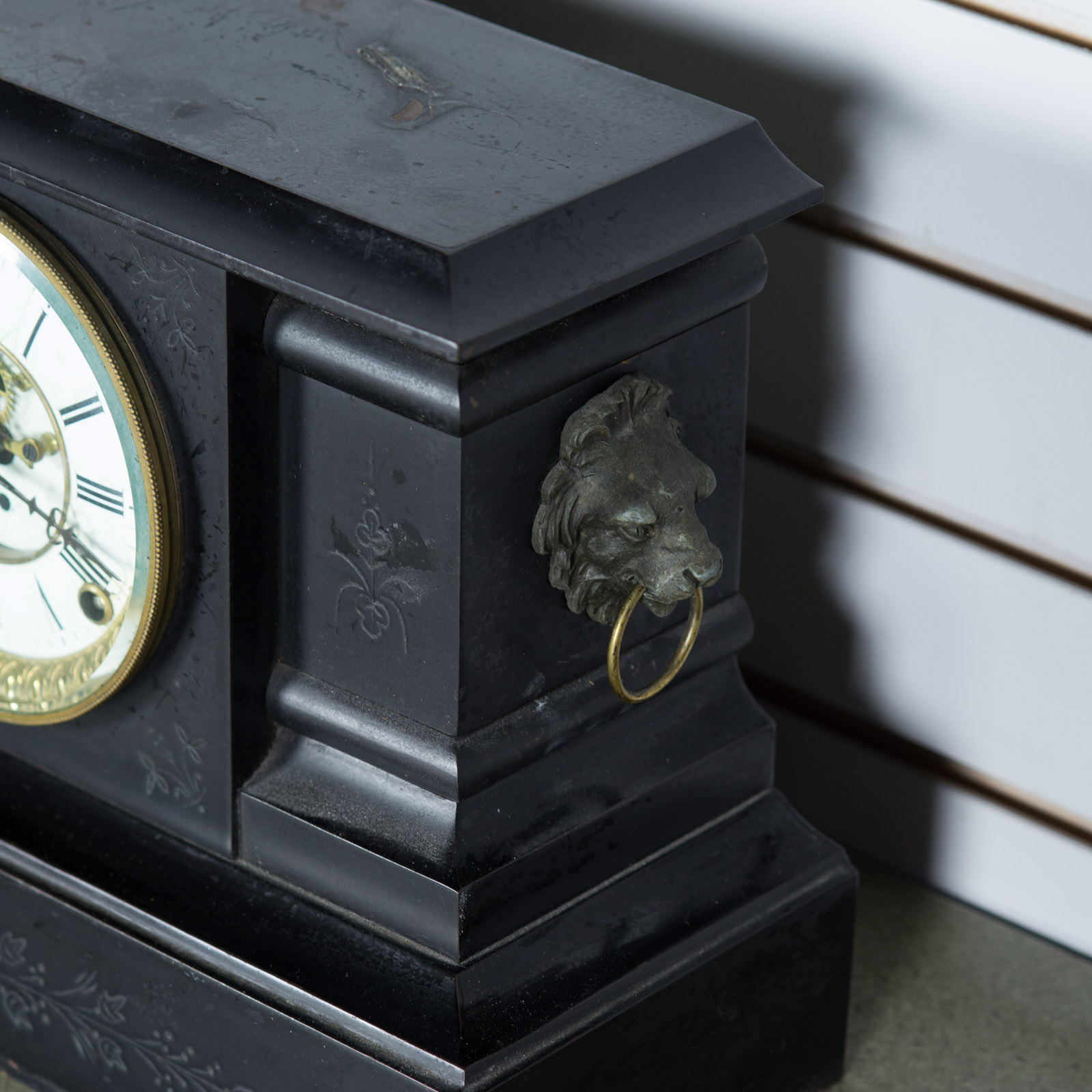 Antique F. Kroeber Clock Co. "Bothnia" Cast Iron Mantel Clock