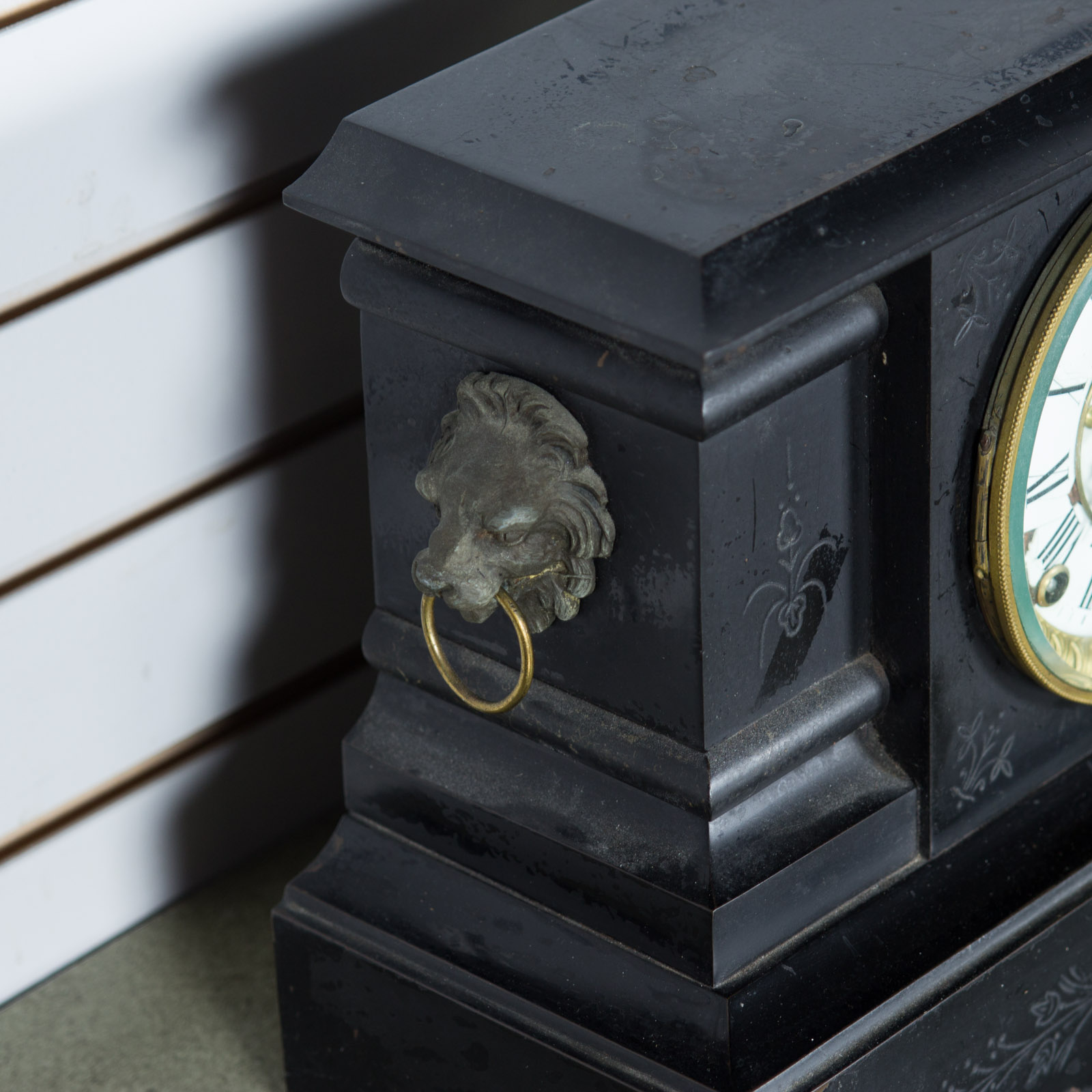 Antique F. Kroeber Clock Co. "Bothnia" Cast Iron Mantel Clock