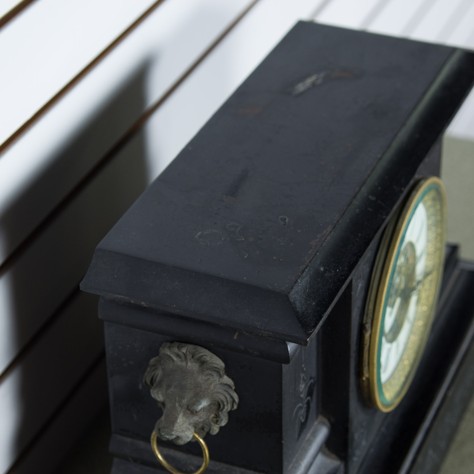 Antique F. Kroeber Clock Co. "Bothnia" Cast Iron Mantel Clock