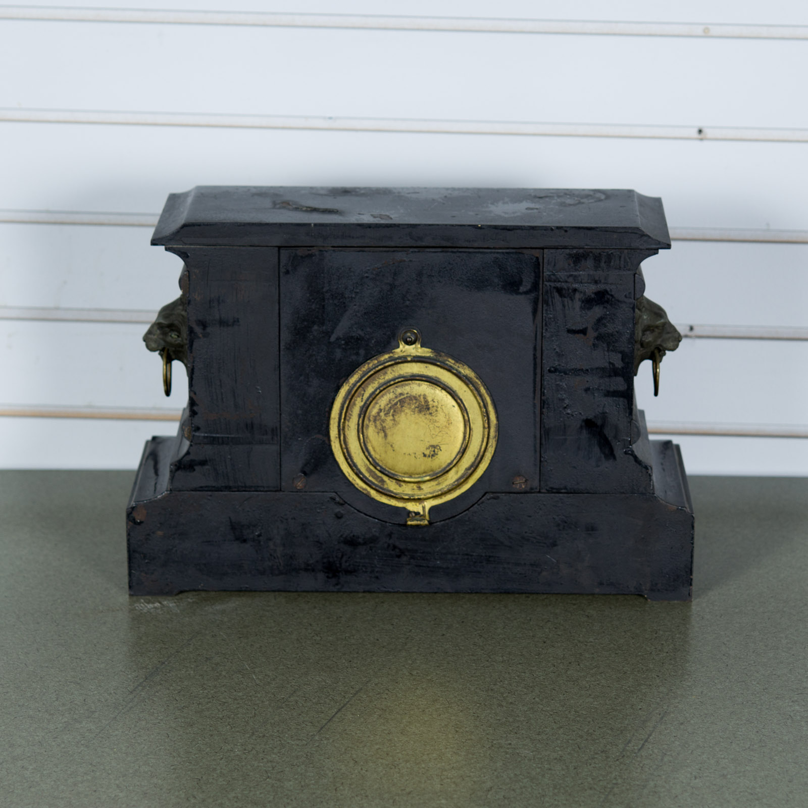 Antique F. Kroeber Clock Co. "Bothnia" Cast Iron Mantel Clock