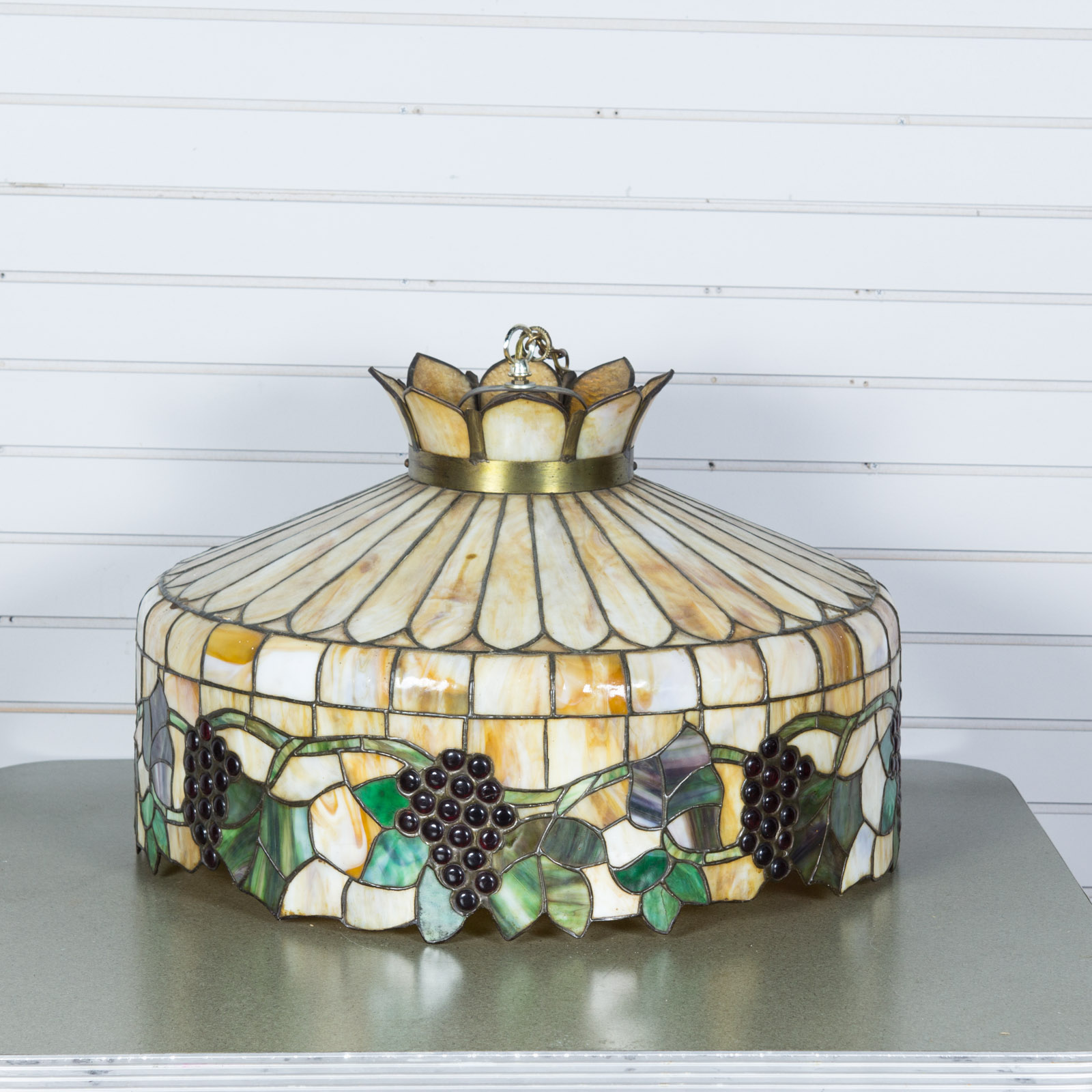 Vintage Stained Glass Ceiling Lamp