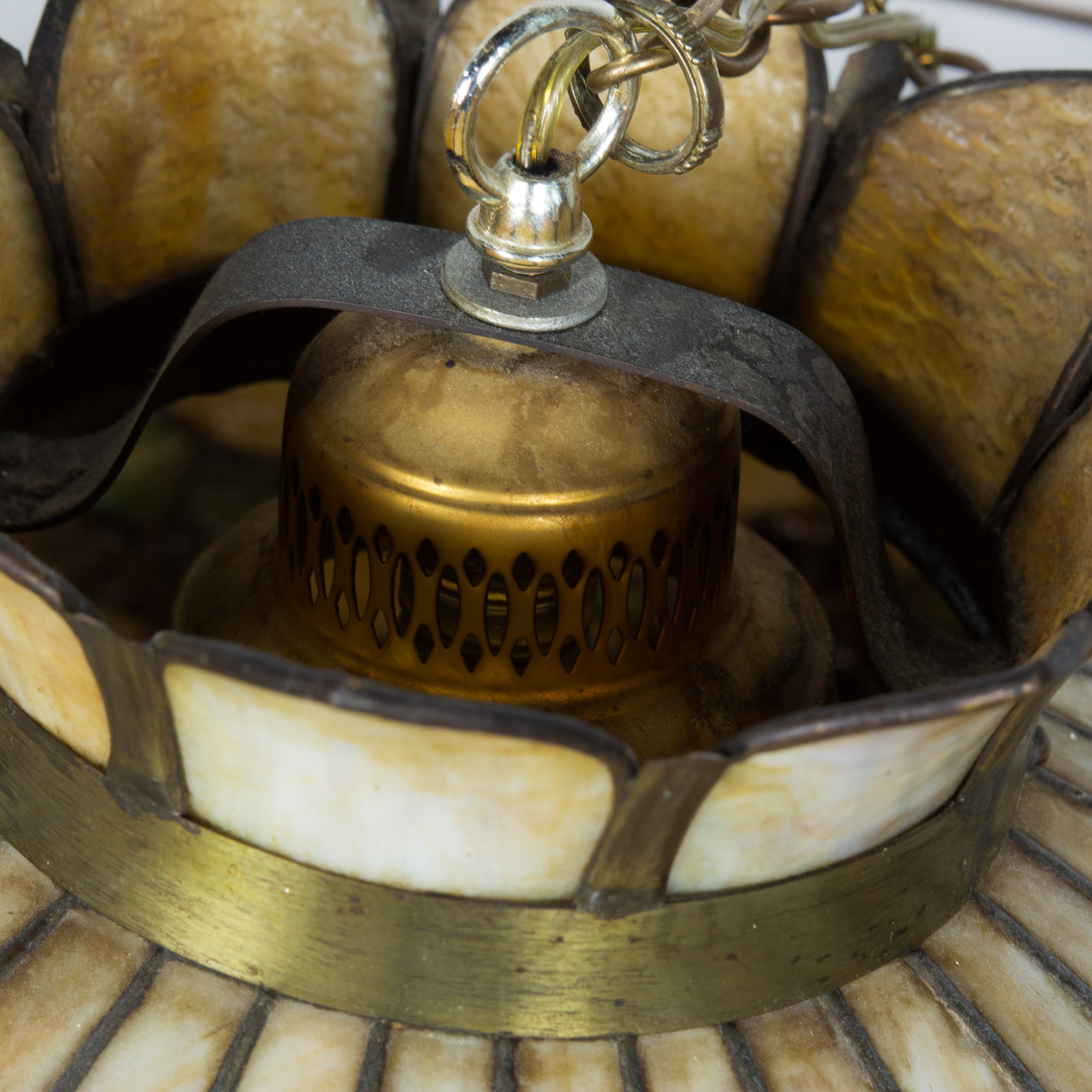 Vintage Stained Glass Ceiling Lamp