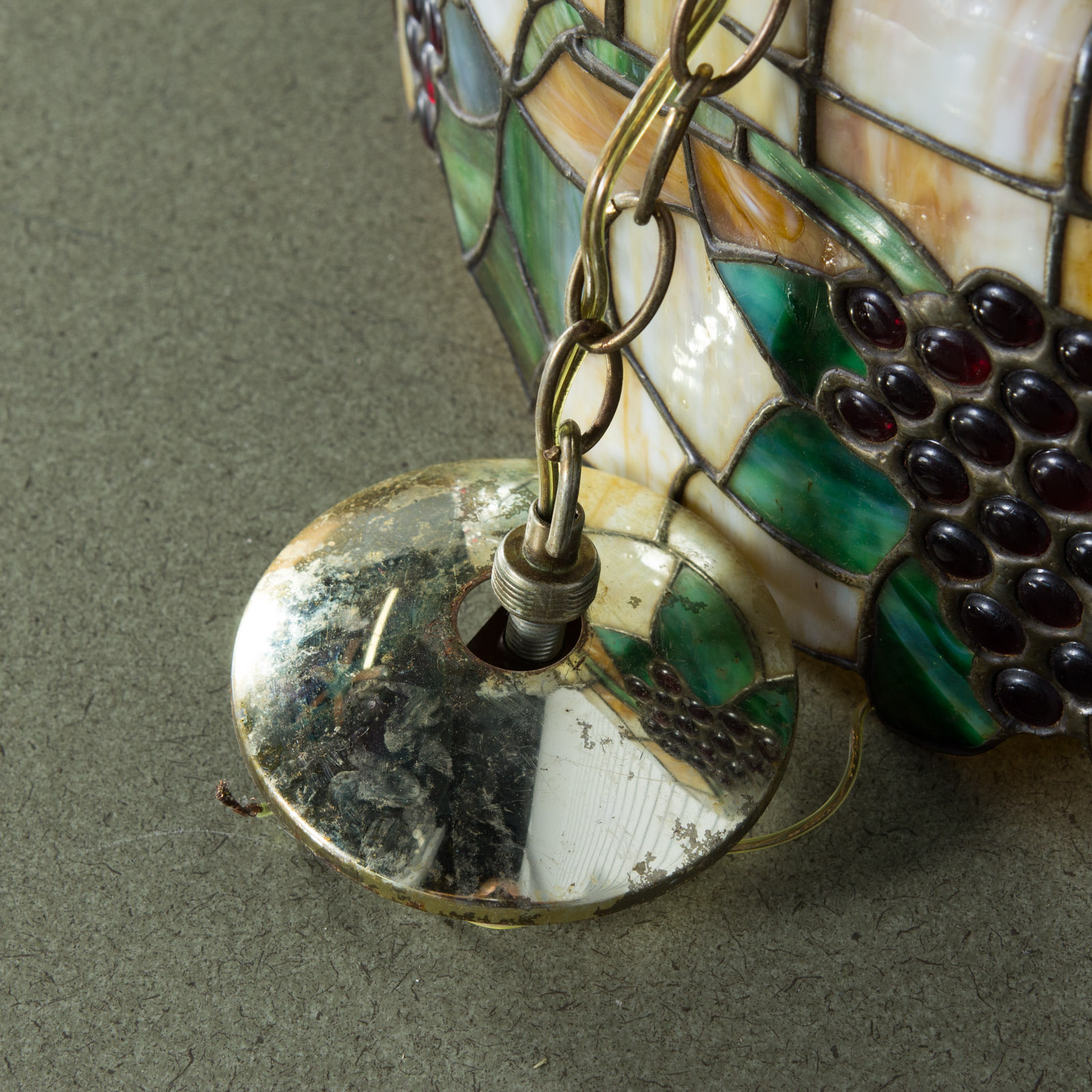 Vintage Stained Glass Ceiling Lamp