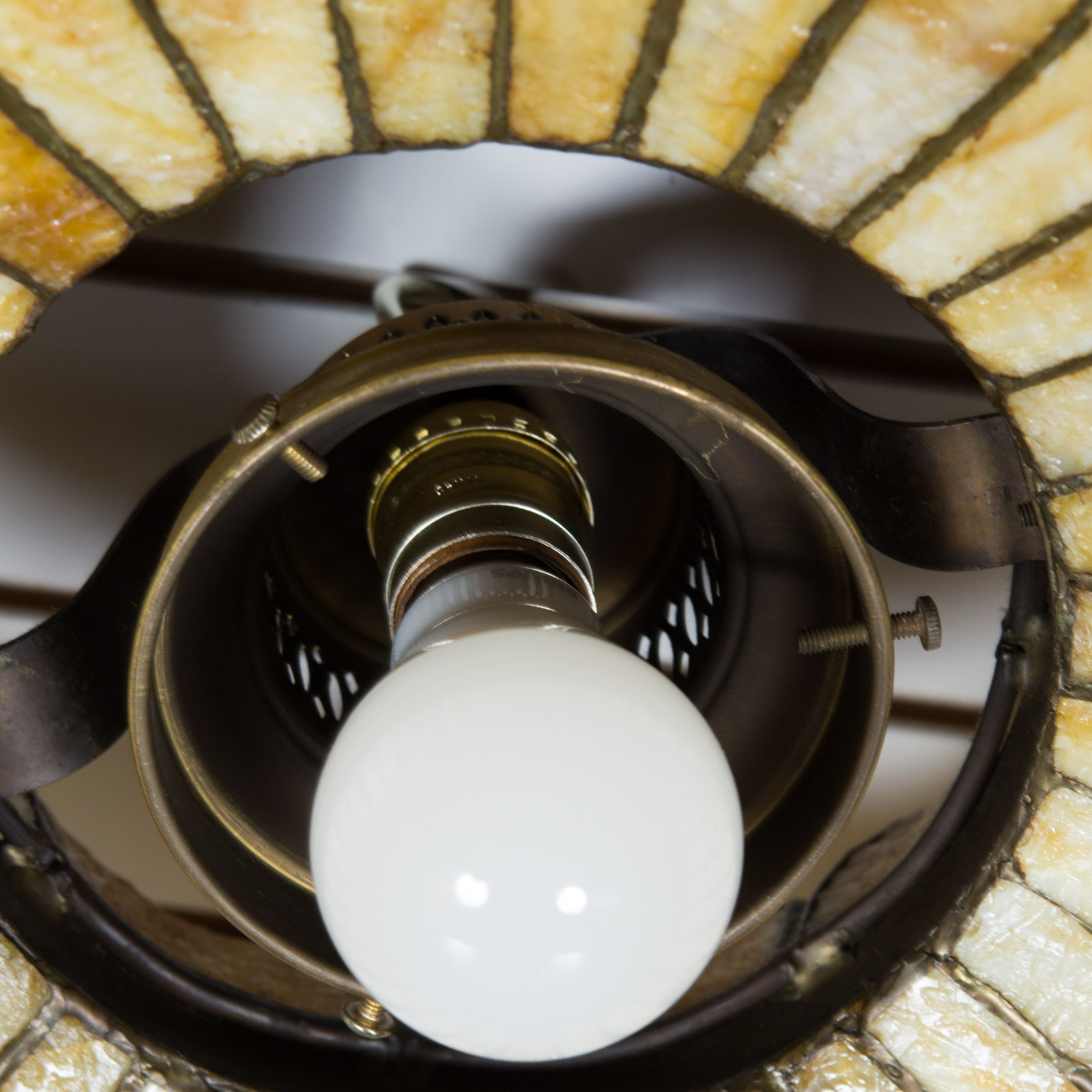 Vintage Stained Glass Ceiling Lamp