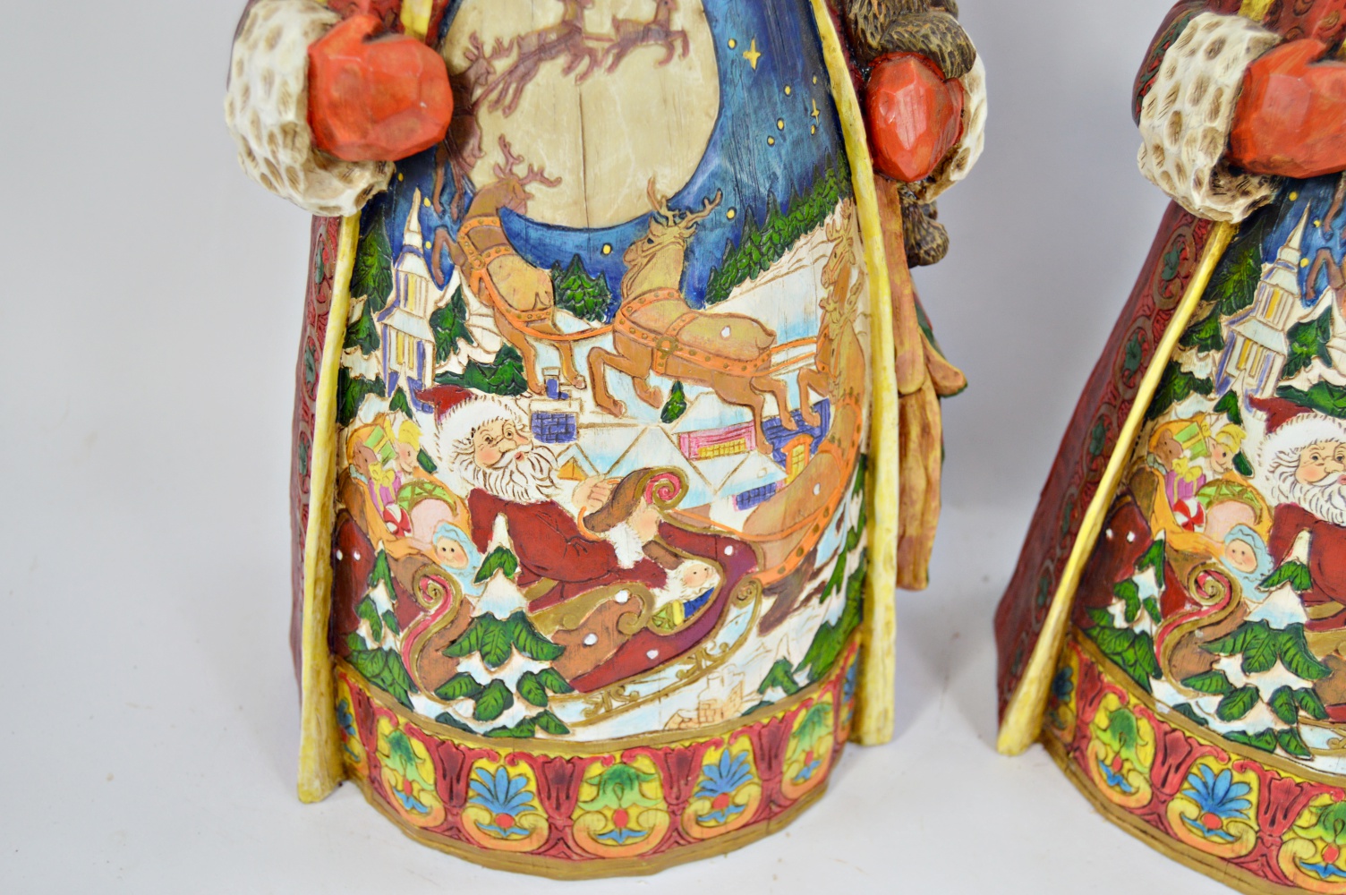 Two Collectible Father Christmas Figurines