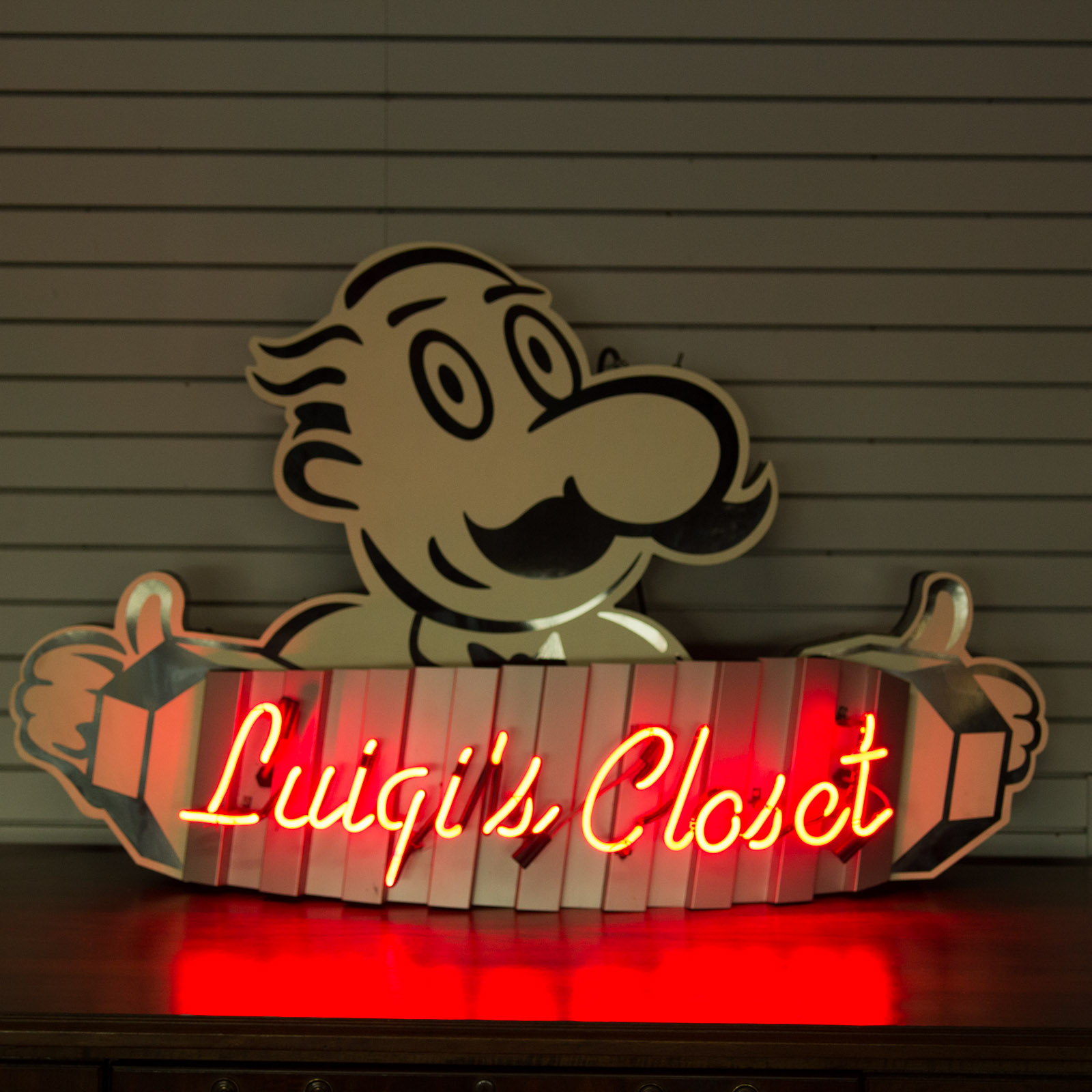 LaRosa's "Luigi's Closet" Neon Wall Sign