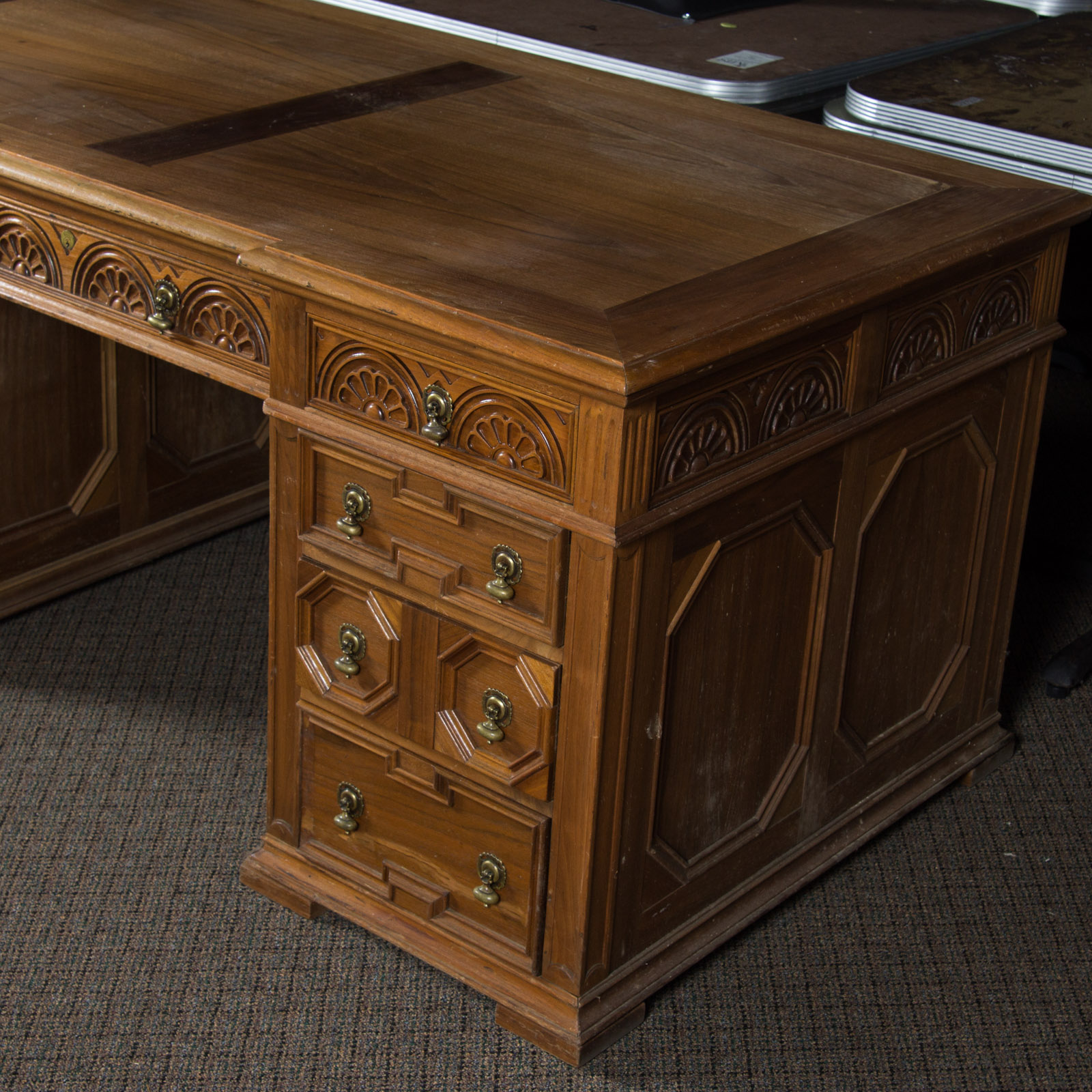 Vintage Pedestal Desk