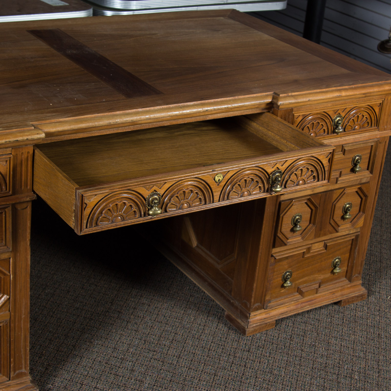 Vintage Pedestal Desk
