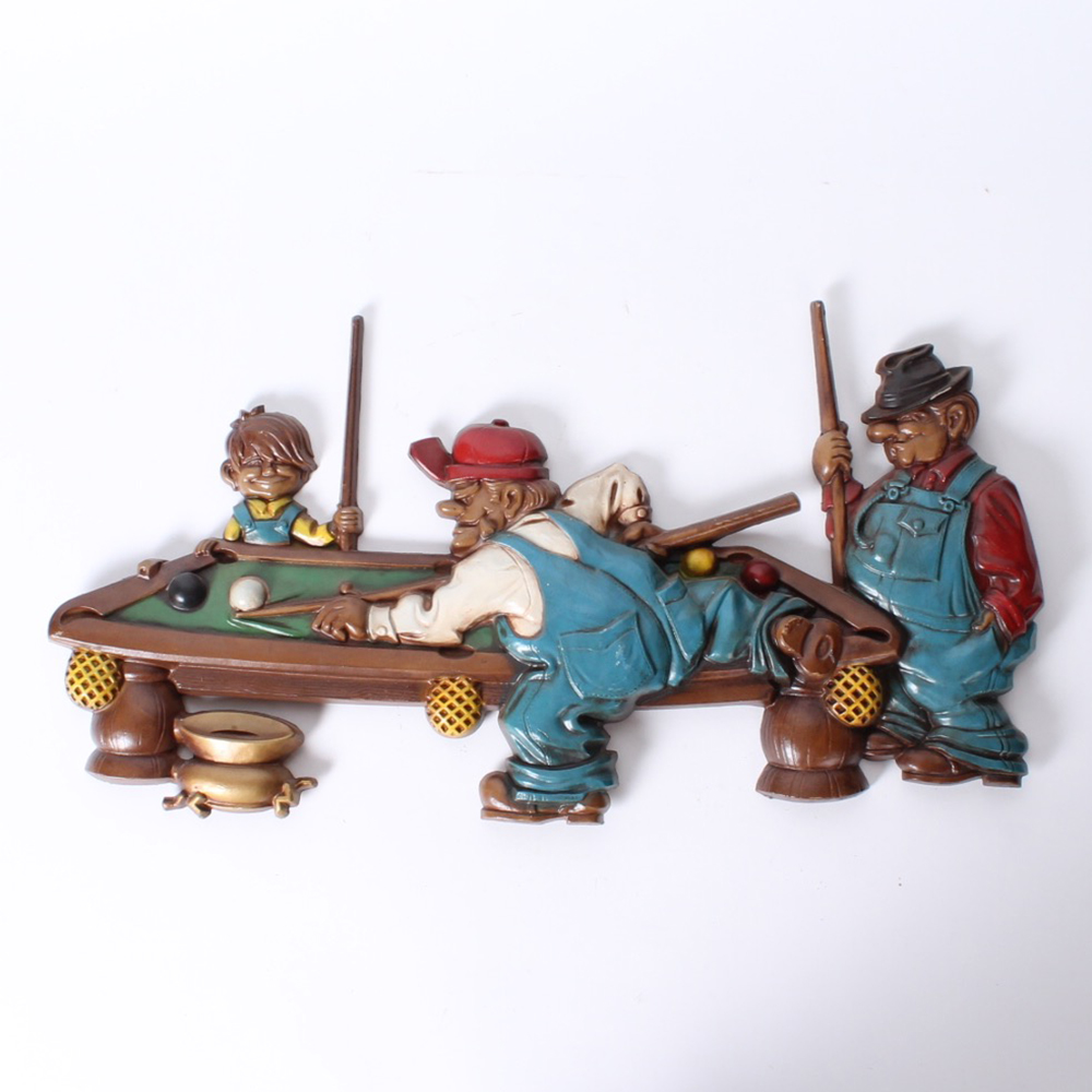 Vintage Sexton 1971  Cast Iron Billiards Hall Wall Plaque